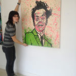 Mary Coyle with 'Watermelon Jack' by Alec Monopoly